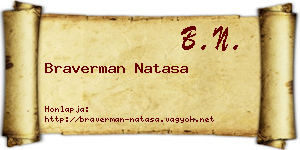 Braverman Natasa névjegykártya
